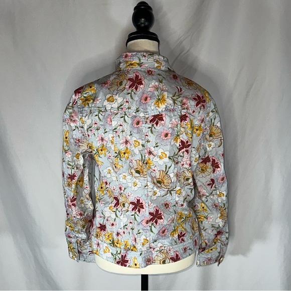 Coldwater Creek Women Floral Blazer Jacket Size 12 Whimsical Spring Colorful - Picture 3 of 9